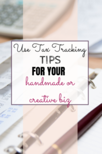Two use tax tracking tips for your handmade business - one using QuickBooks and the other using spreadsheets.