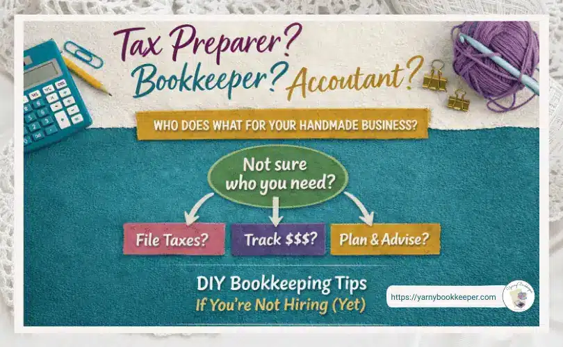 an image showing the roles of a tax preparer, bookkeeper, accountant, and business advisor