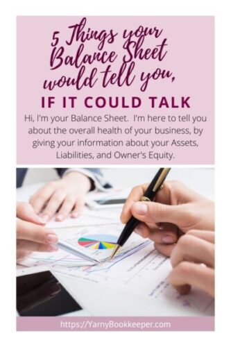 Hi, I'm your Balance Sheet. I'm here to tell you about the overall health of your business, by giving your information about your Assets, Liabilities, and Owner's Equity.