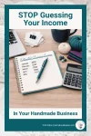 Creative business owner mapping out monthly income from markets, online sales, and seasonal trends.