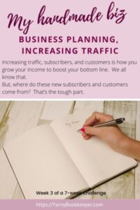 Today it’s finally time to talk about some of the things you want to plan for and do to boost your bottom line. What it boils down to for an online business is increasing traffic to your website, pattern store, online shop, and even our craft fair booth.  But it’s about more than just that.