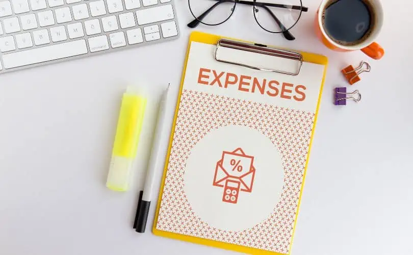 a notebook for tracking handmade business expenses
