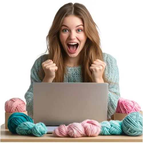 woman happy bookkeeping info is all in one place