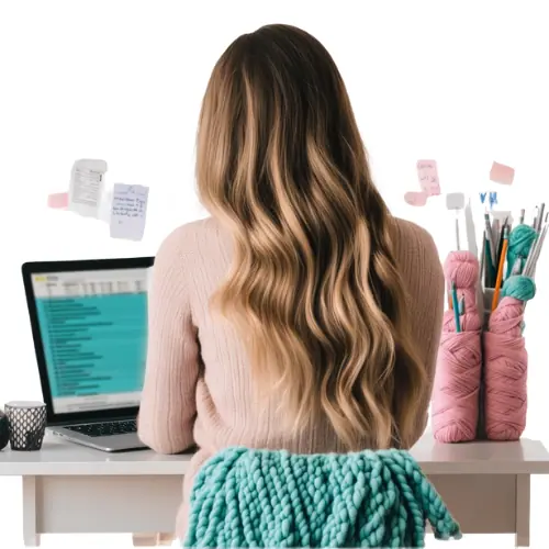 woman running financial reports