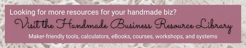 an image promoting the Handmade Business Resource Library