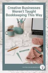 Handmade business desk with yarn, receipts, planner, and coffee showing the messy reality of creative business bookkeeping
