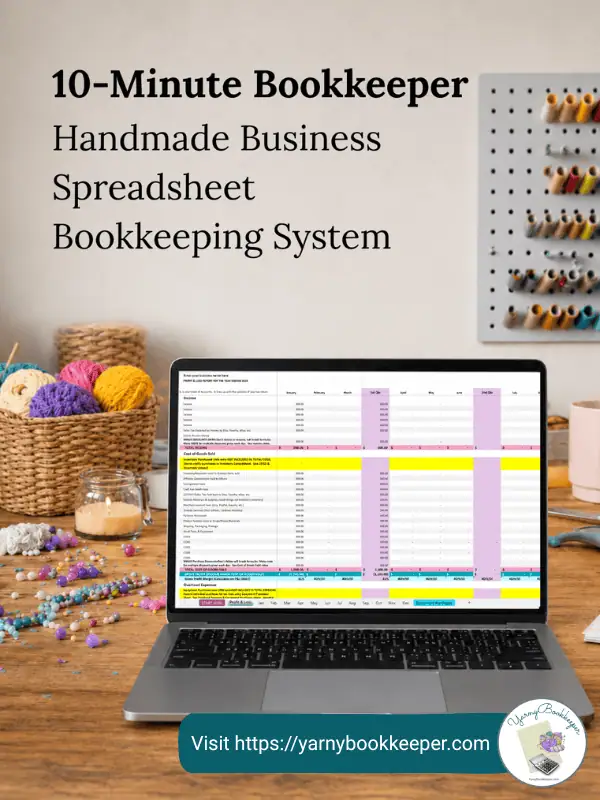10-Minute Bookkeeper Handmade Business Spreadsheet Bookkeeping System